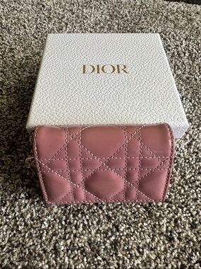 Dior Rose Patent Quilted Wallet with Gold Accent-Authentic. Clearing out closet